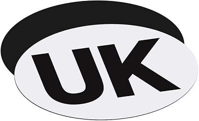 Onarway UK Magnetic Car Stickers Pack of 2 for Europe Oval UK Plate Stickers