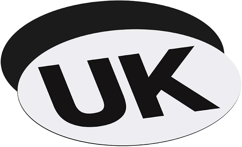 Onarway UK Magnetic Car Stickers Pack of 2 for Europe Oval UK Plate Stickers