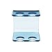 Seemii Electric Toothbrush Head Holder Head Stand Holds 1 or 2 Electric Toothbrush Heads Clear Blue Acrylic 2 Head Holder Fits Oral-B Heads Great Bathroom Accessory Good Dental Hygiene