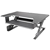 Kantek Sit to Stand Desktop Riser, Black (STS900)