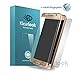 S7 edge screen protector, Klearlook unique [Fingerprint-killer] Anti Glare 3D curve GLASS screen protector for S7 edge. [Front+Back protection] Gold Frame color