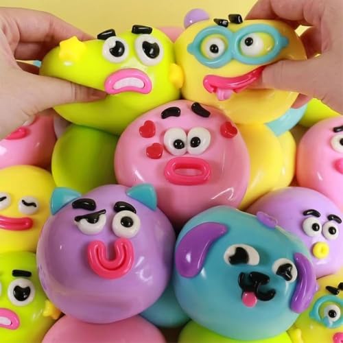 SLEEPHEAD®NEW Smushers Squishy-Curiosities Smushers Dog Face Swap Squishy,Soft Slow Rising Stress Relief for Stress & Anxiety Relief, Cute Dog Face Sensory Fidget for for Adults Anxiety Relief (blue)