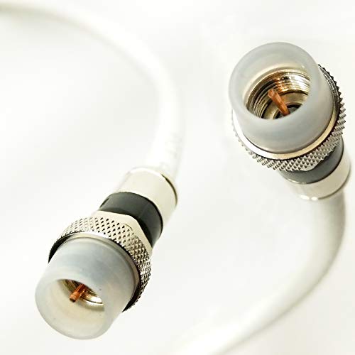 6ft WHITE BARE COPPER RG6 CABLE 18AWG CORE 3Ghz 75 Ohm CL2 InWall Use