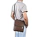 Vbiger Men's Shoulder Bag Cross Body Messenger Bag Pu Leather Business Briefcase (Brown)