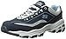 Skechers Sport Women's D'Lites Memory Foam Lace-up Sneaker,Navy/White,11 M US