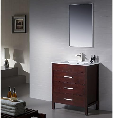 Bathroom Vanity Morris 30 Chestnut with Porcelain Sink Top