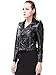 Miya Women's Faux Leather Jacket Quilted Bomber Jacket Short Coat
