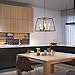 Artika CAR15-ON Carter Square 4 Pendant Fixture, Kitchen Island Chandelier, with a Steel Black and Gold Finish, 8-Light