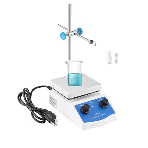 Belovedkai Magnetic Stirrer, Heating Hot Plate Magnetic Mixer Dual Controls 1000ML Lab Laboratory Equipment - Thumbnail 7