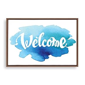 Framed Canvas Wall Art Welcome Canvas Prints Home Artwork Decoration for Living Room,Bedroom - 16x24 inches
