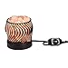YYout Wide Round Style Himalayan Crystal Rock Salt Lamp Basket UL-Listed Cord and 15-Watt Light Bulb & Dimmable Switch