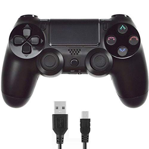 Kogoda Wireless Bluetooth Controllers Joystick Gamepad for V2 PS4 Playstation 4 Double Shock Compatible with Windows PC & Android OS – Bundled with USB Charge Cord (Black1)