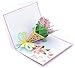 Dearjana Flower Pop Up Cards 3D, Flower Greeting Card with Envelopes for All Occasions, Assorted 4 Flower Cards for Thanksgiving Birthday Christmas Valentine's Day Gift…