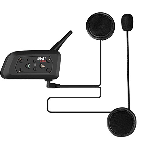 EgalBest EJEAS V6Pro Bluetooth Intercom Motorcycle Helmet Accessories Speaker 1200m Interphone Headset Talkback Wireless English&1 set