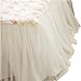LELVA Beautiful Lace Ruffle Queen Bed Skirt Romantic Girls Bed Sheets Skirted Sheet