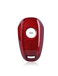 Funda de fibra de carbono 100% para llave de Alfa Romeo, funda de fibra de carbono auténtica para llave de coche Alfa Romeo Giulia Stelvio Smart Keyless Fob Remote Key, funda protectora para llave de coche para hombre