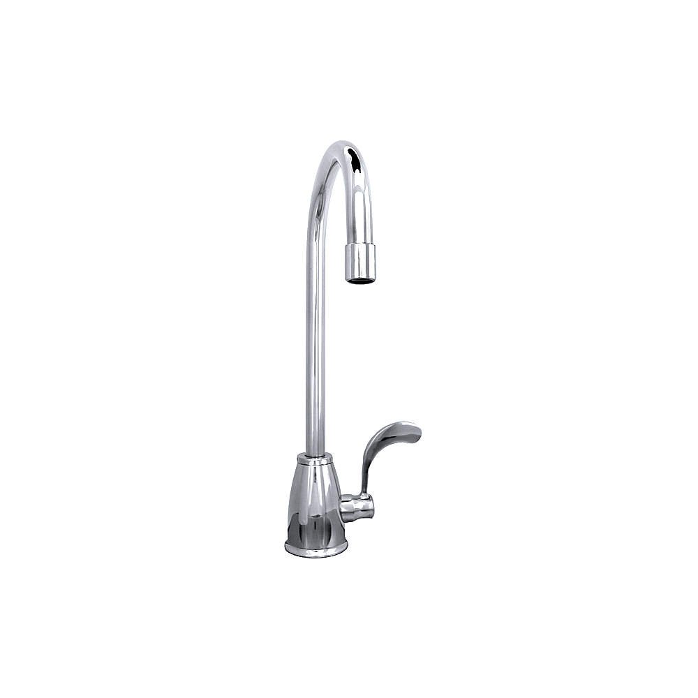 Manual Kitchen Faucet, Stainless Steel, 1 Hole, Lever Handle, ADA