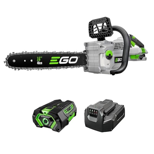 EGO POWER+ Chain Saw, 16” Battery Powered Chainsaw, Electric Cordless, Includes 56V