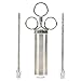 ETvalley Stainless Steel Meat Injector 5.9’’ Needles Kit with 2-oz Capacity Barrel and 2 Marinade Needles