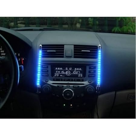 PREMIUM Auto Innenraum Beleuchtung BLAU mit Musik Sensor - LED Leuchtschiene Effektbeleuchtung KFZ Tuning Autotuning