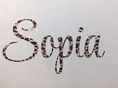 Personalized Name Vinyl Decal Sticker Custom Initial Wall Art Personalization Decor Sticker Cheetah Print Pattern Design Teen Kids Bedroom 6 Inches X 20 Inches Buy Online In Dominica At Dominica Desertcart Com Productid 106114369