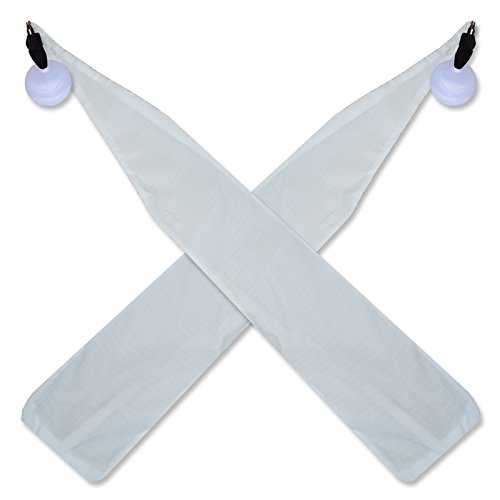 UltraPoi - UltraSocks XL w/Swivel Knob Handles Set of 2 - White Non-Stretch Socks - for LED or Practice (No Lights)