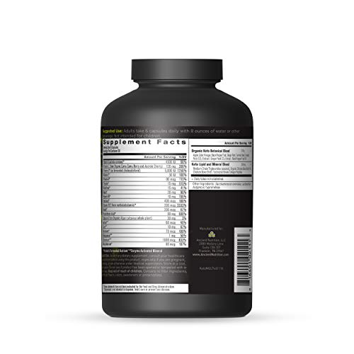 Ancient Nutrition KetoMULTI Vitamin and Mineral Supplement, 180