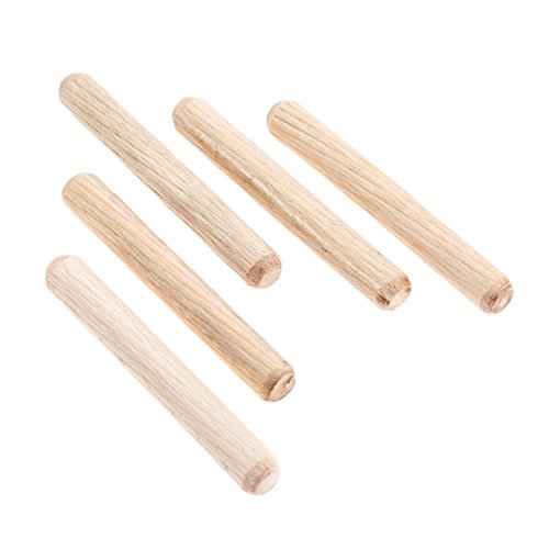 50pcs Woodworking Hardwood Round Dowel Pins Wooden Craft Rods Furniture Fitting Tools 8x60mm(DXL)/0.32"x2.36"