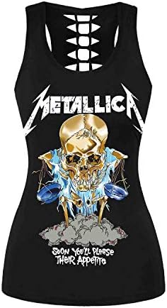 Plustrong Womens Skull Print Workout Yoga Running Tank Tops Sleeveless Casual Shirts Tops