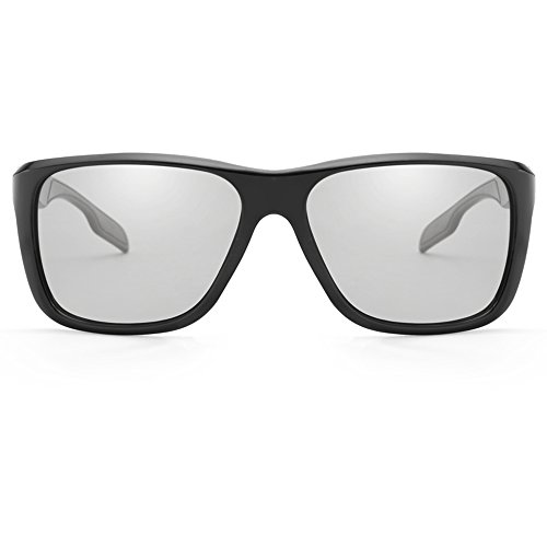Photochromic Sunglasses Men Women HD Polarized Sports Cycling Glasses By Long Keeper (Grey) - Thumbnail 6
