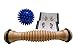 Touch Me Wooden Foot Roller and Porcupine Massage Ball and Reflexology Charts, Foot Massager Combo for Reflexology, Feet Relief (Massage Ball for Neck/Back Tension Relief)