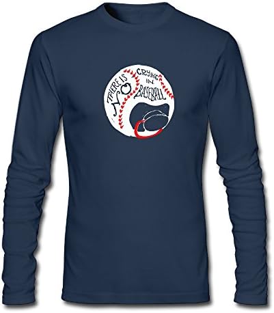 There's No Crying In Baseball Men's Funny Printed T Shirt,Long Sleeve Base Shirt For Man