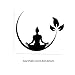 Toonol 28 x 34 CM Yoga Meditation Room Vinyl Wall Stickers Buddhist Zen Wall Decal Design Removable Wall Sticker Decor Yoga Room Wallpaper