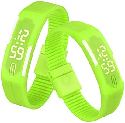 Respctful✿Unisex Rubber LED Bracelet Watch Sports Wrist Gift Watch Resistant Digital Watch