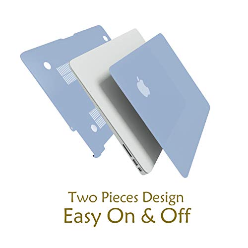 Laptop Case,MacBook Case Hard Shell Cover, Keyboard Cover, Screen Protector Smooth Matted for MacBook Air 13.3 Inch A1369/A1466 Models (New Clear Blue) - Thumbnail 4
