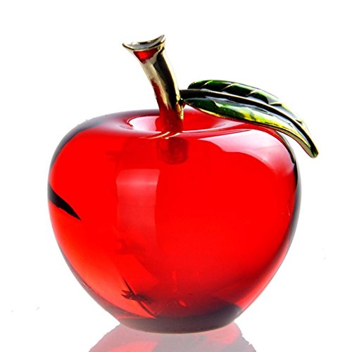 SogYupk Glaze Crystal Apple Paperweight Craft Decoration (Red)