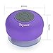 TryAceWireless Bluetooth Waterproof Shower Speaker Bluetooth 3.0 Car Handsfree Speakerphone Built in Mic Control Buttons and Dedicated Suction Cup for Showers, Bathroom, Pool, Boat, Car (Purple)