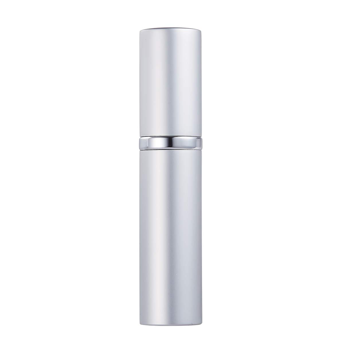 AsaNana Perfume Atomiser, Refillable & Travel Size Perfume Bottle, Leaking Proof,Bottom Pump without Funnel, Luxurious Small women and men, 5ml (Cla.-Silvery)