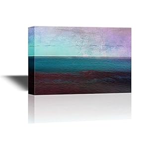 Abstract Seascape with Calm Sea at Sunset Time