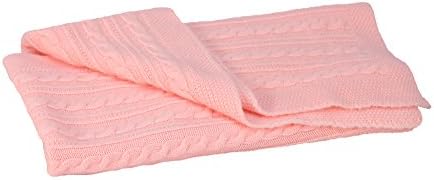 Grete Knitwear Premium Baby Swaddle Receiving Blankets 100% Soft Acrylic. Perfect Baby Shower Gift Or For Expecting Mother (Small, Pink)