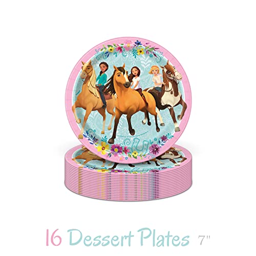Spirit Riding Free Party Supplies Horse Party Decorations Includes Large Plates, Dessert