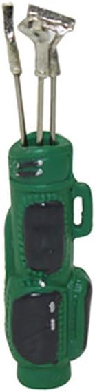 gzzebo Mini Dollhouse Lovely Resin Alloy Golf Clubs Model Miniature Accessories for Doll House Green