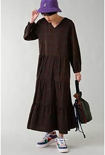 Amazon Co Jp ローズバッド Rose Bud アニマルプリントティアードワンピース ブラウン 服 ファッション小物