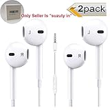 Earbuds,Earphones Headphones with Stereo Mic&Remote Noise Isolating headset Control for iPhone iPod iPad Samsung Galaxy S7 S8 and Android Phones-2Pack