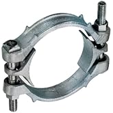 Kuriyama DB600 Zinc Plated Ductile Iron Double Bolt Hose Clamp, 5-1/2" to 6-1/16"