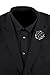 Puentes Denver Men's Lapel Flower Handmade Boutonniere Pin for Suit - Polka Dot Mums (Black)