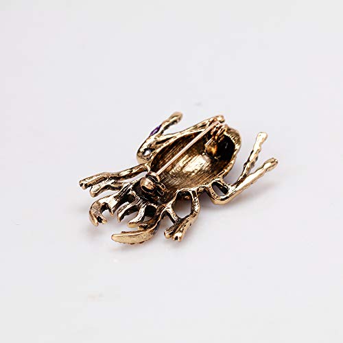 YAZILIND Vintage Beetle Brooch Pins Girls Breastpin Corsage Women Birthday Party Jewelry Gift - Thumbnail 3