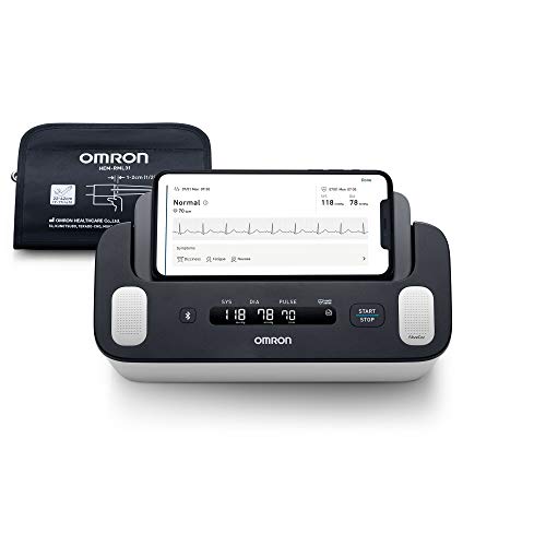 OMRON Complete - smartes Oberarm-Blutdruckmessgerät mit EKG-Funktion zur Blutdruckmessung und AFib (Vorhofflimmern)-Screening zu Hause | 22-42cm | klinisch validiertes Blutdruckmessgerät mit App