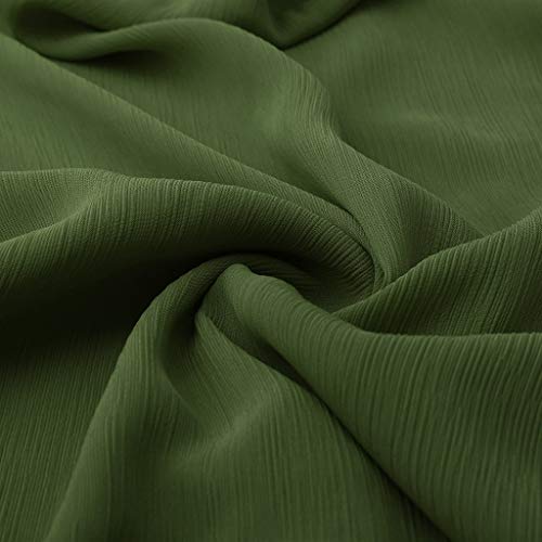 Womens Sexy Tops 2019, YEZIJIN Women's Short Sleeve V Neck Tie Knot Front Button Chiffon Shirt Blouse Tops Army Green