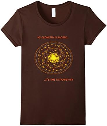 Sacred Geometry t-shirt, My Geometry is Sacred, Math Quantum - Female Medium - Brown